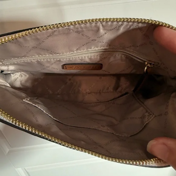 Michael Kors Cream and Brown Logo Purse and Wallet Set - Picture 5 of 6